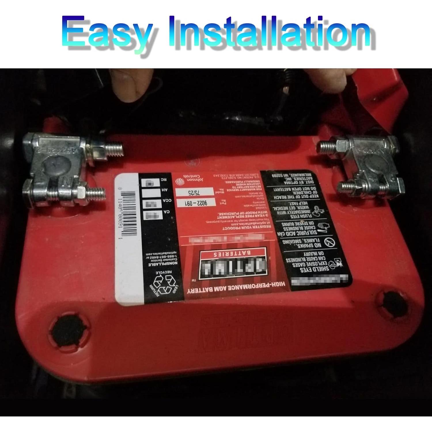 Terminales de Batería HGNVGZ Anticorrosión 1 Par 19mm 17mm