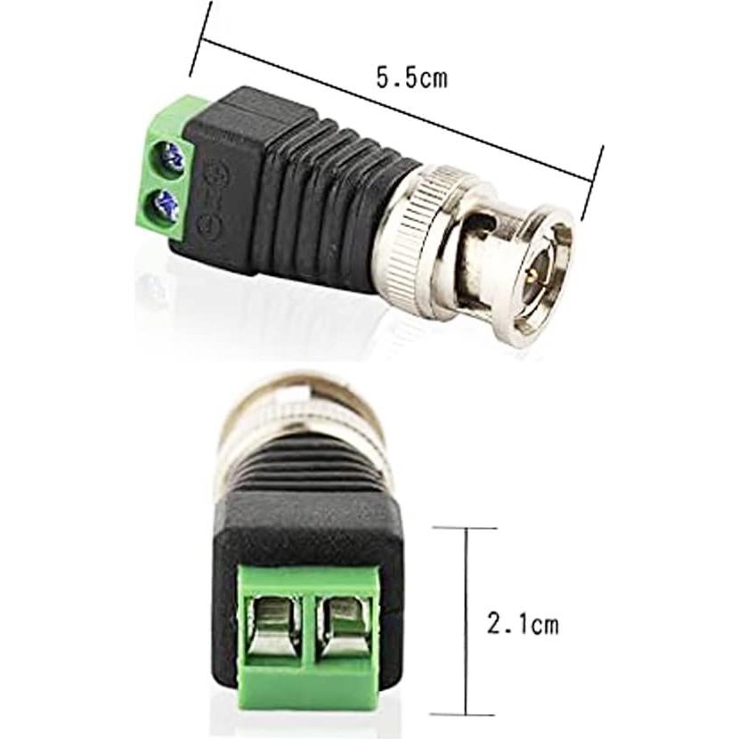 Conectores BNC a Terminal de Tornillo AV - 10 Pcs