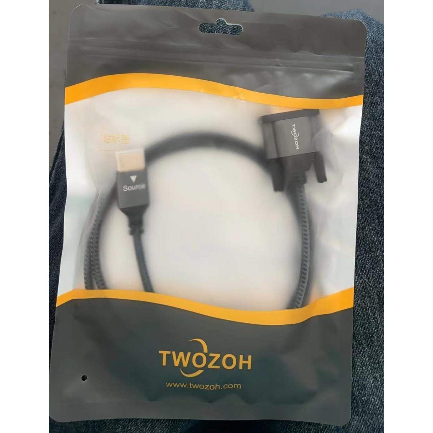 Cable HDMI a VGA Twozoh 1.0M 1080P Chapado en Oro