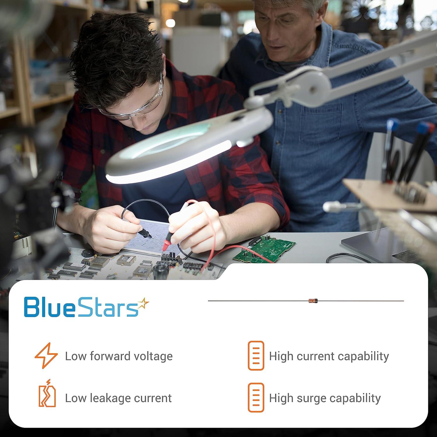 Diodo Schottky BlueStars 1N34A 50mA 65V 50 Pcs Axial