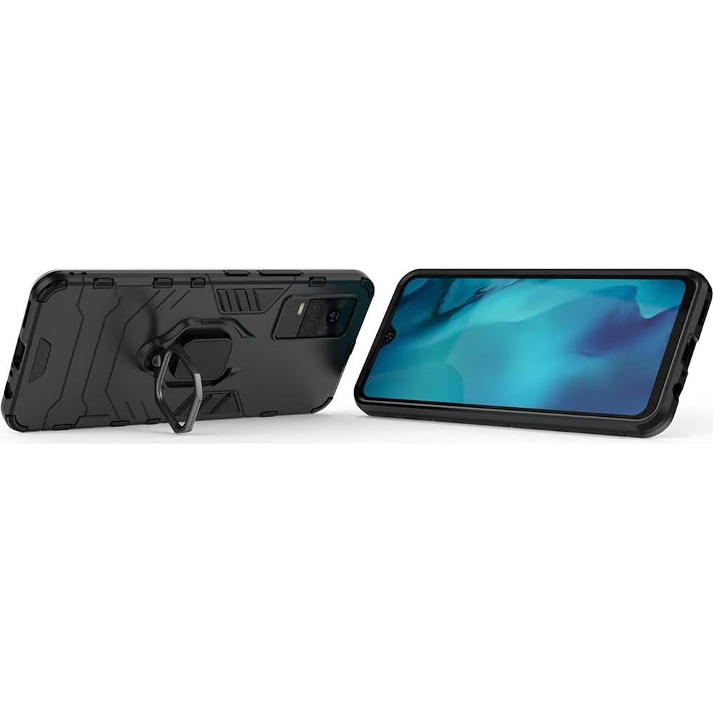 Funda Bumper Doble Capa MaiJin para VIVO Y73/Y21e - Negro