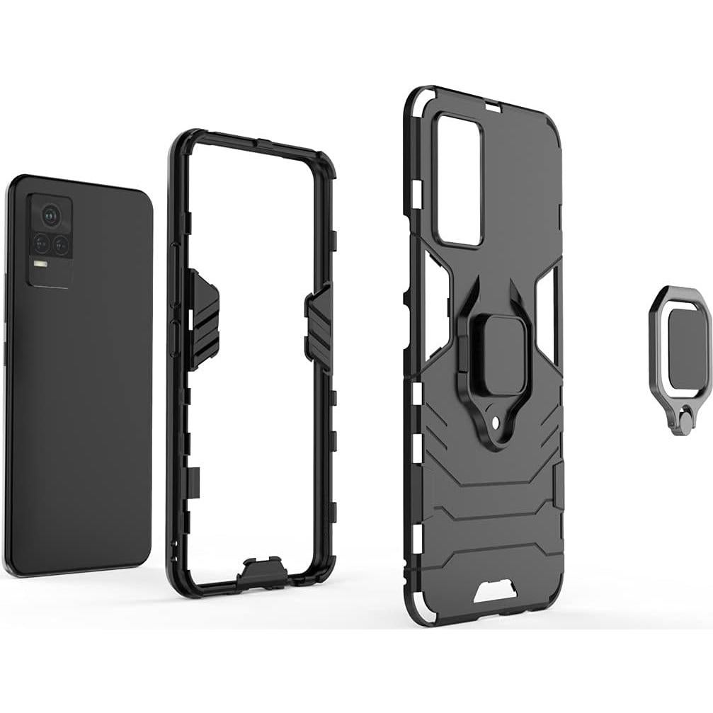Funda Bumper Doble Capa MaiJin para VIVO Y73/Y21e - Negro