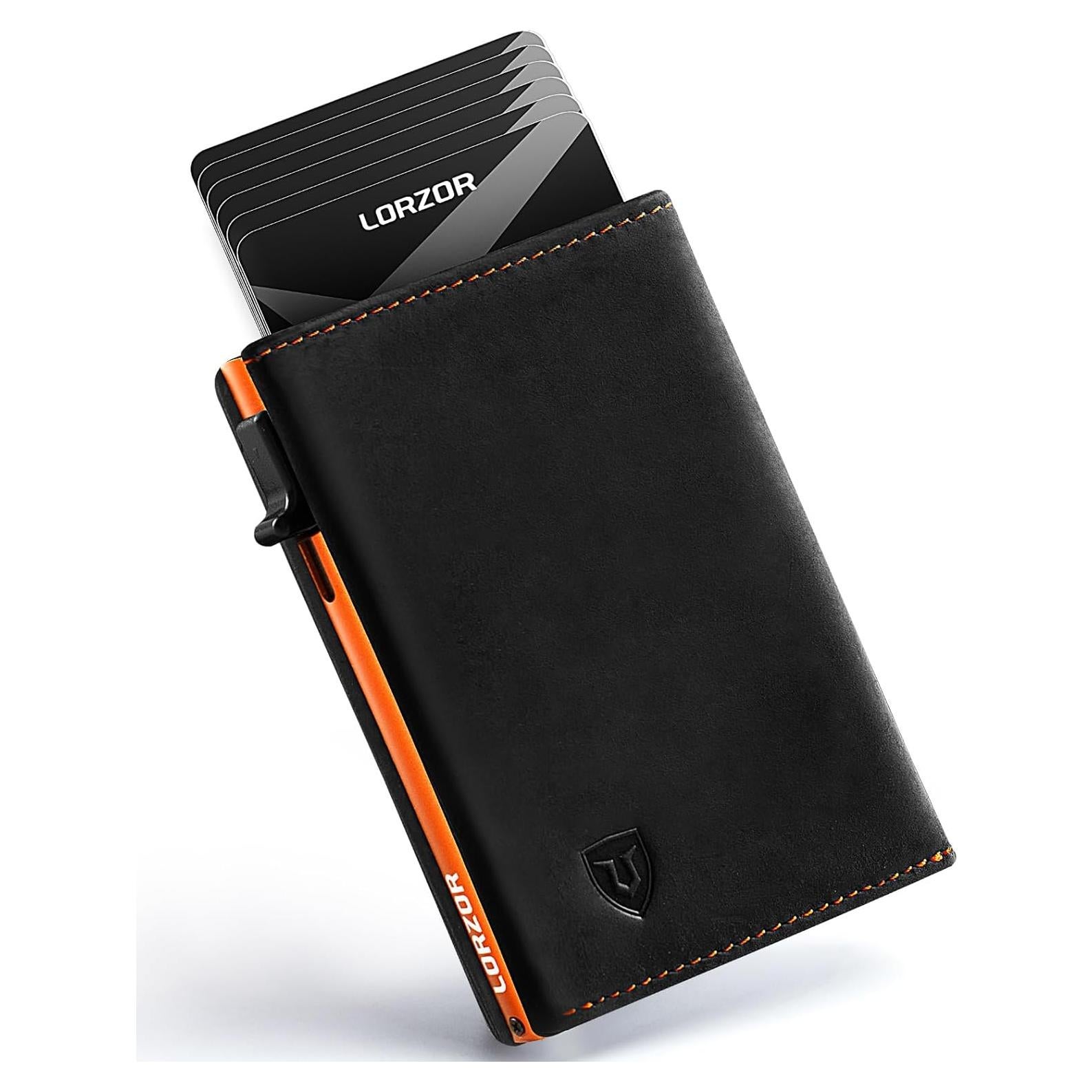 Billetera LORZOR Minimalista para Hombres con Bloqueo RFID