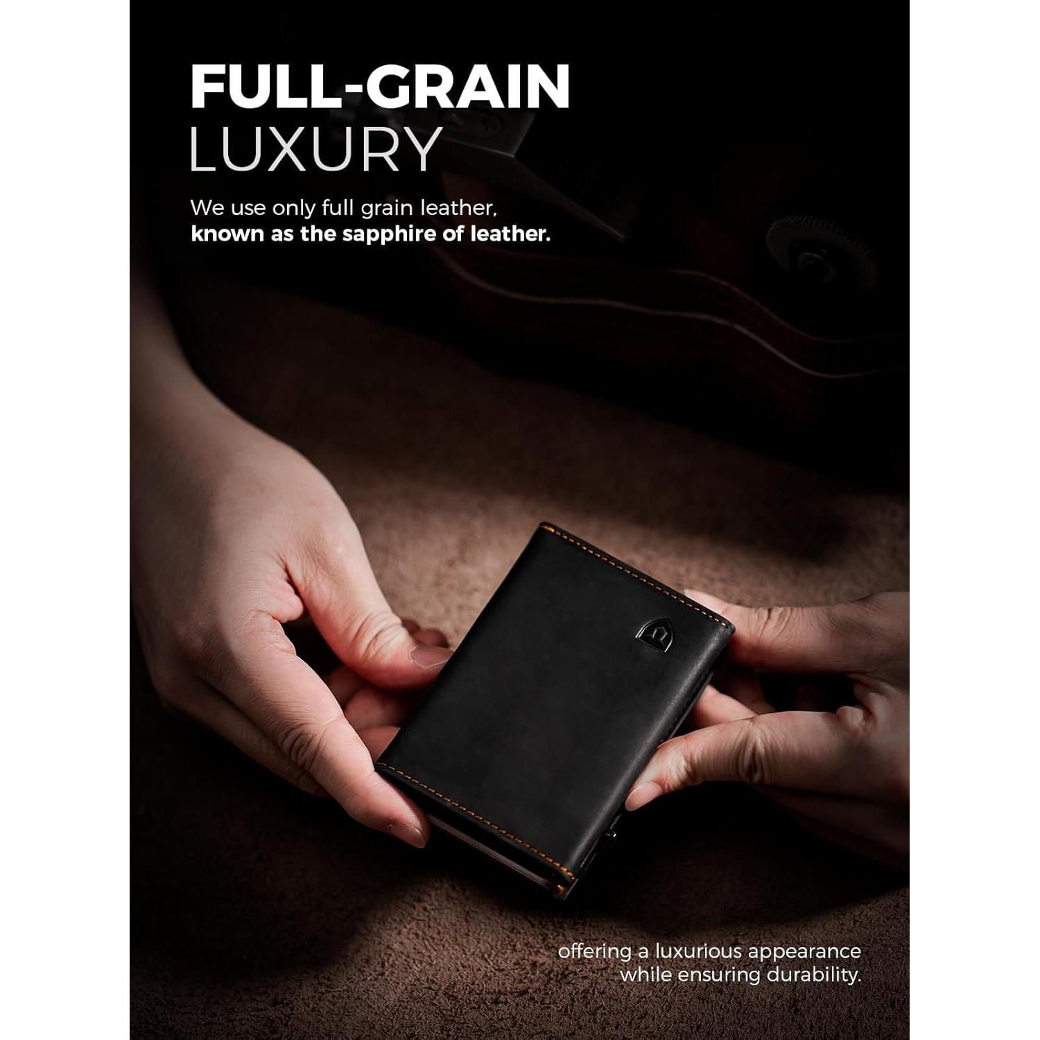 Billetera LORZOR Minimalista para Hombres con Bloqueo RFID