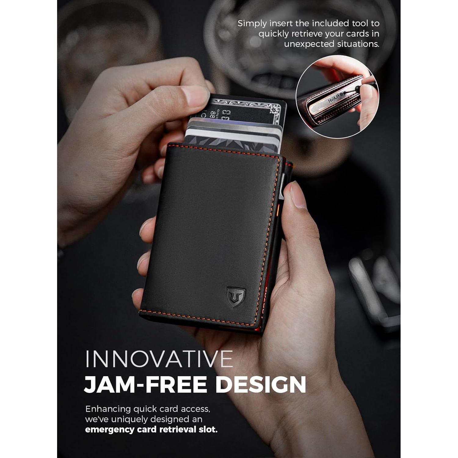 Billetera LORZOR Minimalista para Hombres con Bloqueo RFID