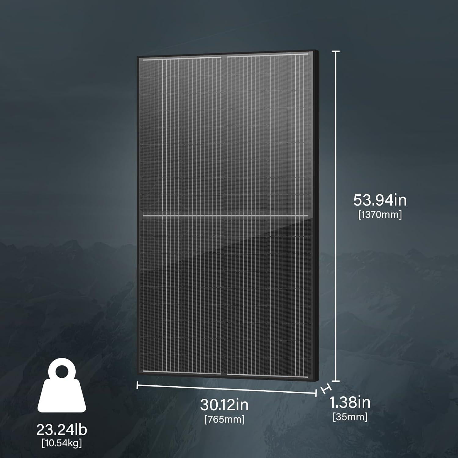Panel Solar Bifacial 200W Newpowa 12V Alta Eficiencia