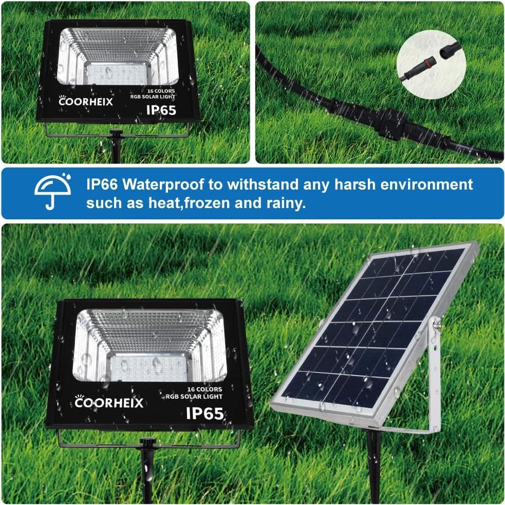 Luces de Inundación Solar RGBW XIEGAO 40W IP65 para Exteriores