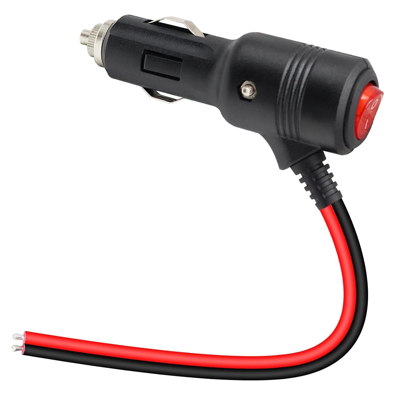 Enchufe de encendedor de cigarrillos 12V Xilaghy con interruptor y fusible