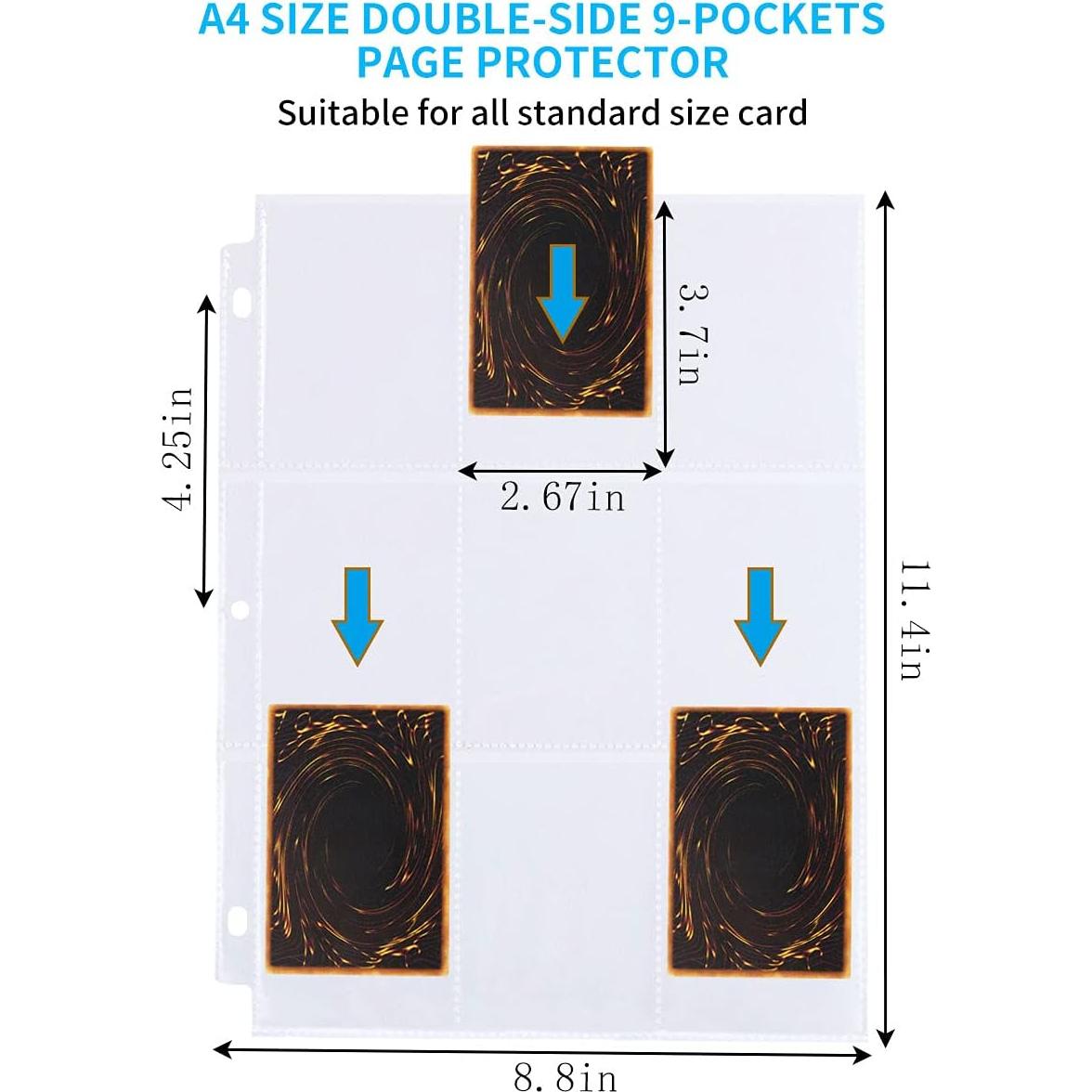 Protector de Página JIQEZNL 648 Bolsillos Doble Cara 36 Hojas