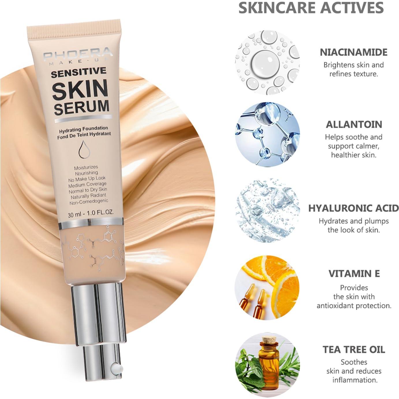 Base de Maquillaje PHOERA 2024 Cobertura Completa 28g