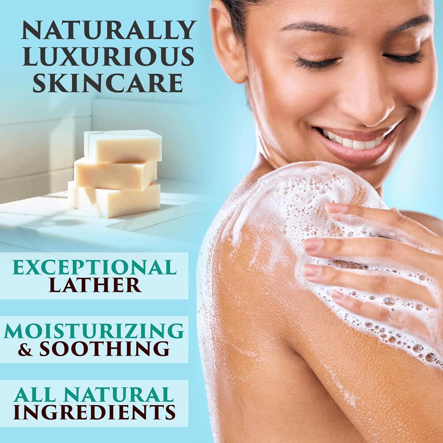 Jabón Natural de Leche de Cabra y Aceite de Oliva - 3 Piezas Aroma Almendra