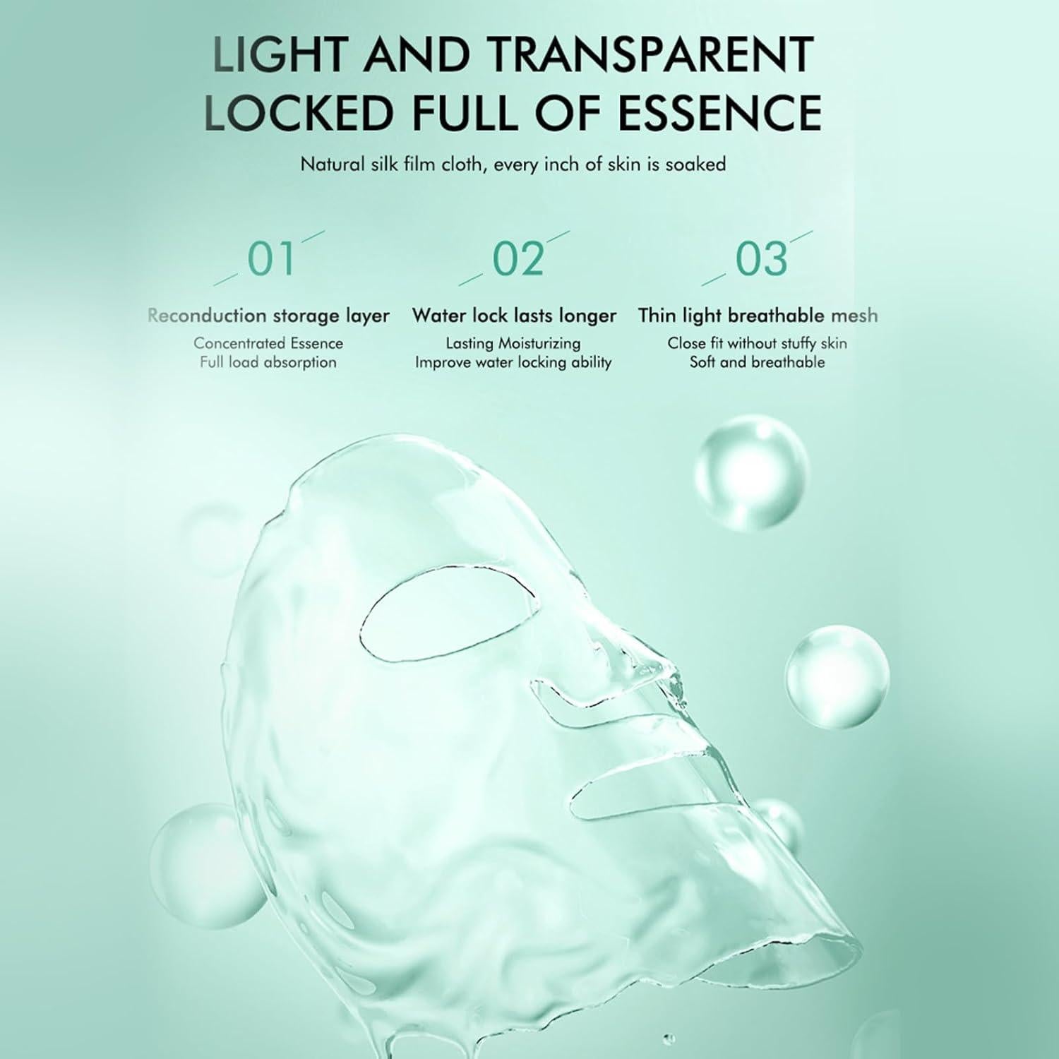 Mascarillas Faciales Hidratantes MOND'SUB 10 Piezas - Todo Tipo de Piel