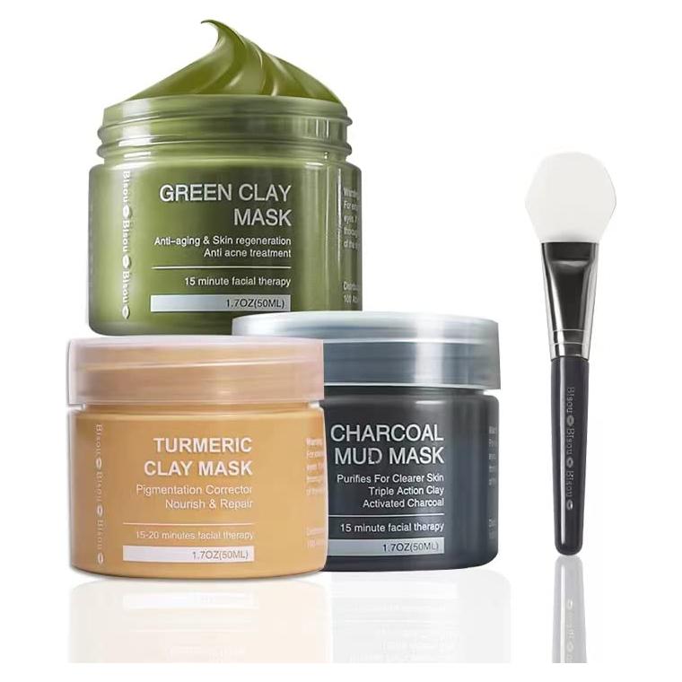 Trío de Mascarillas Faciales de Arcilla Top Fortune - 3 Juegos