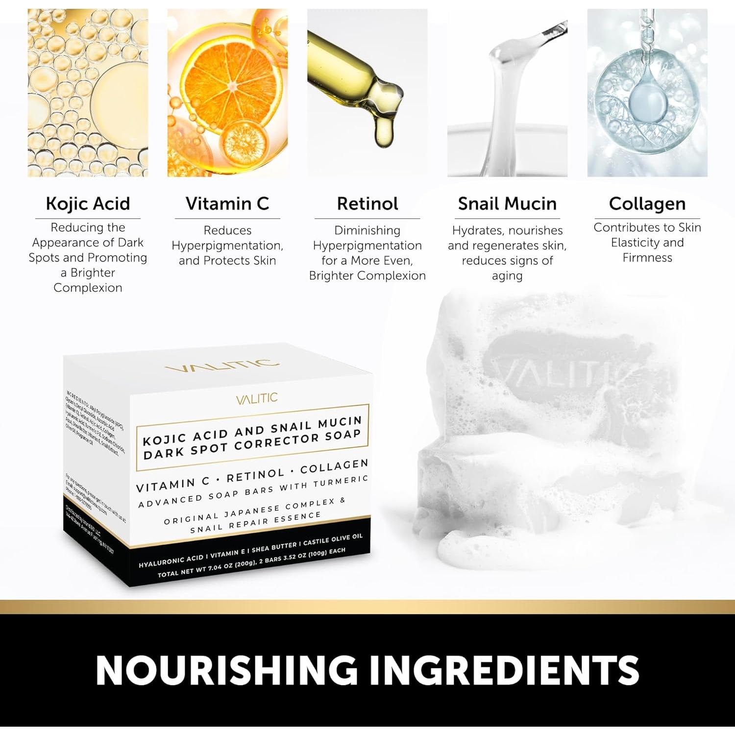 Jabón Limpiador de Mucina de Caracol VALITIC 2 Paquete - Antienvejecimiento