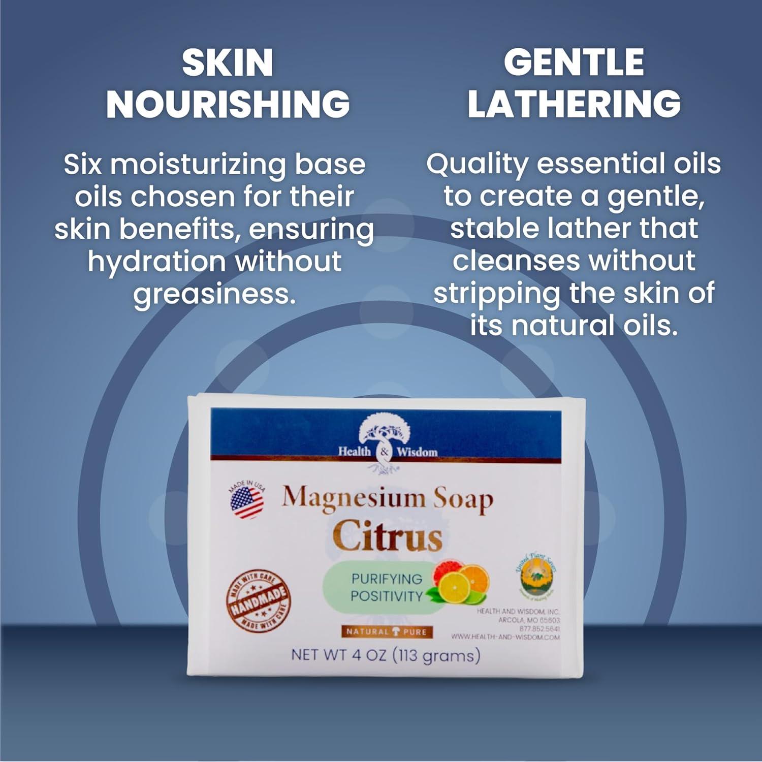 Jabón de Magnesio Health and Wisdom 113g Aroma Cítrico