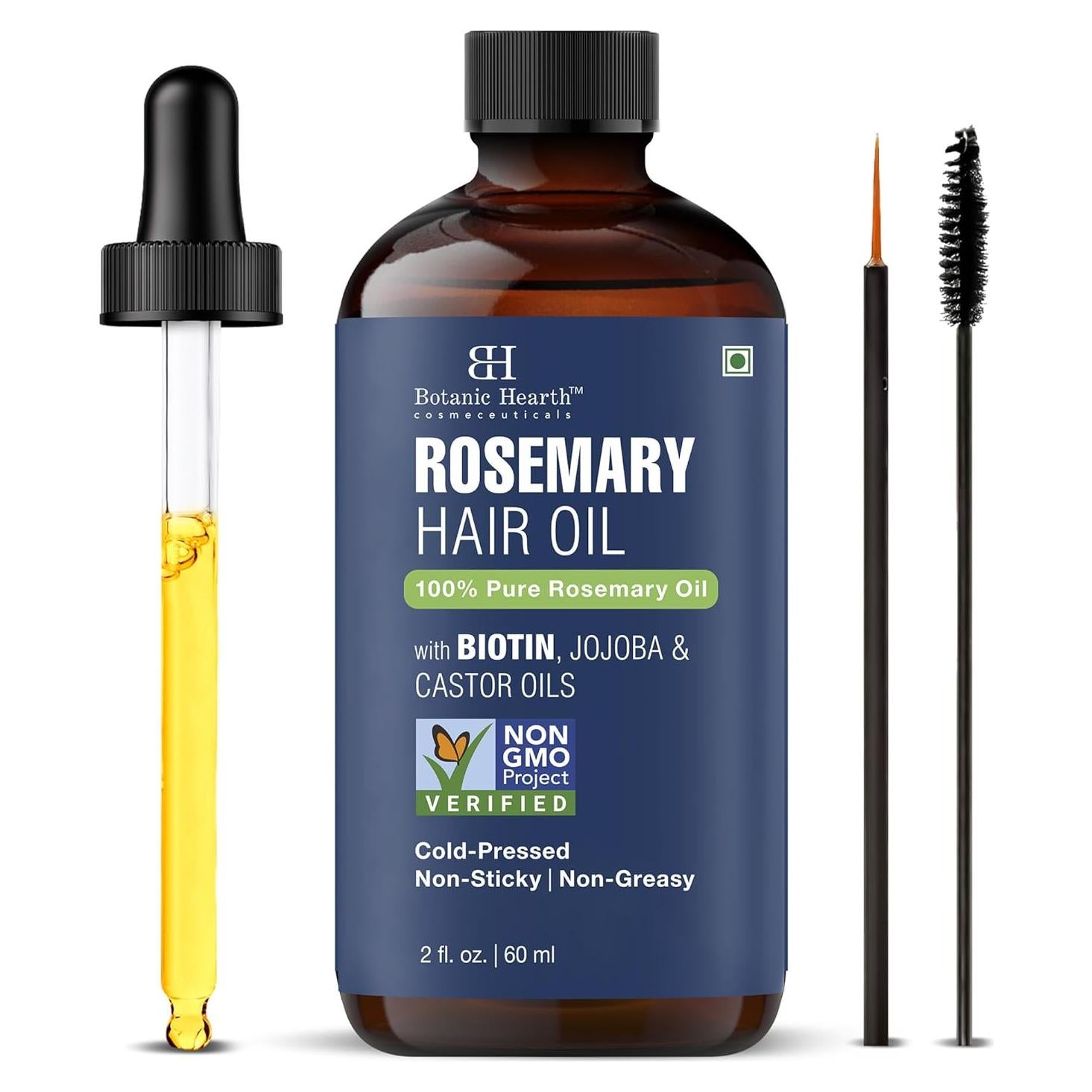 Aceite de Romero Puro Botanic Hearth 60ml - Crecimiento Cabello