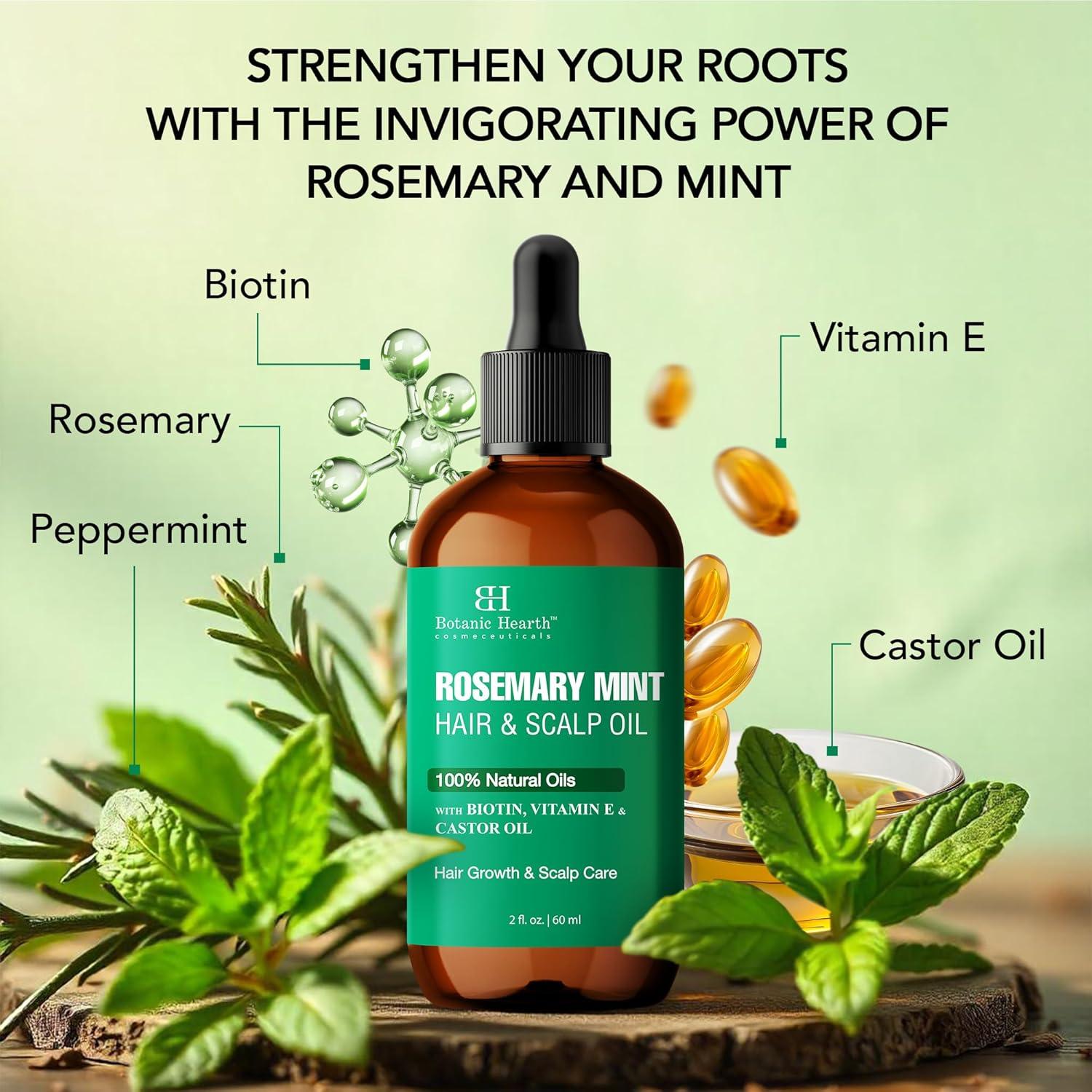 Aceite Hidratante para el Cabello Botanic Hearth 59 ml - Romero y Menta