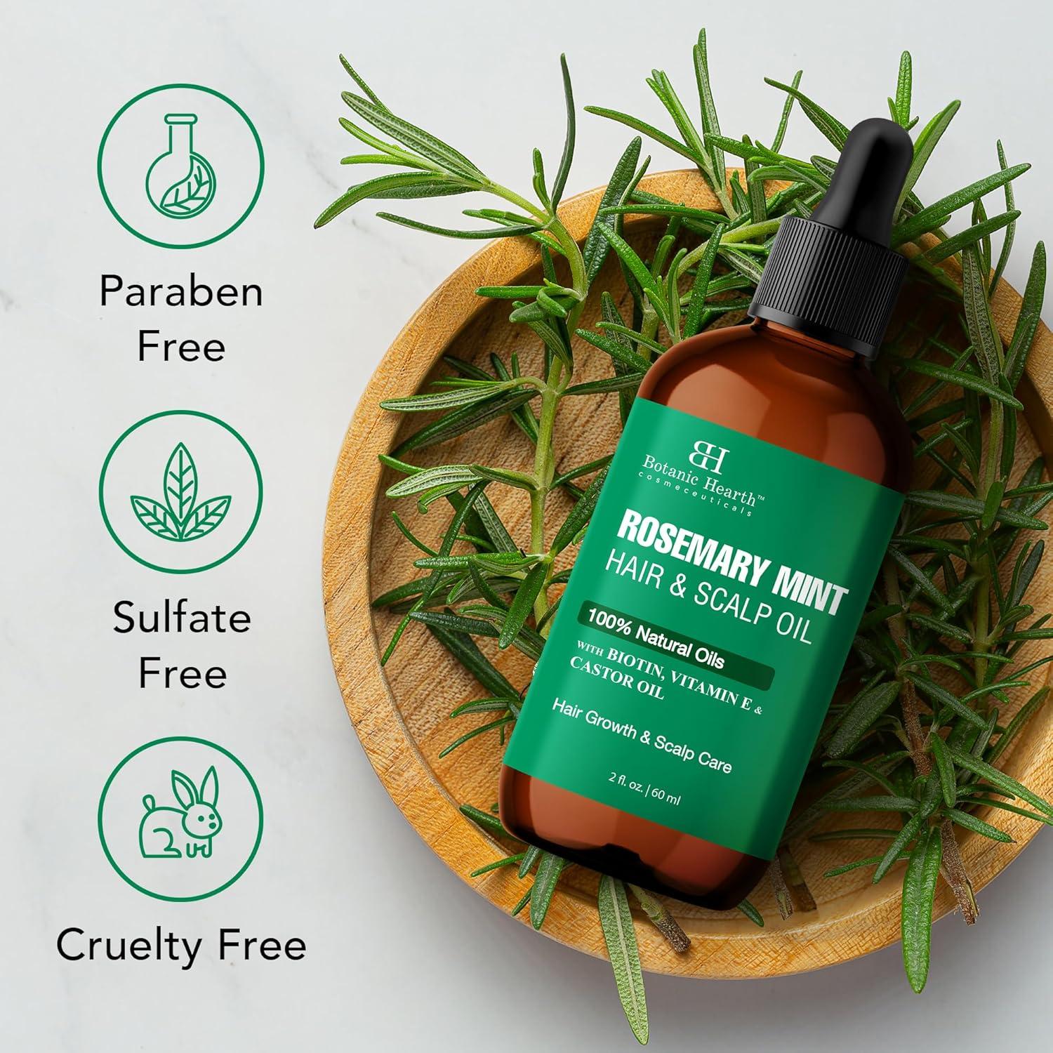 Aceite Hidratante para el Cabello Botanic Hearth 59 ml - Romero y Menta