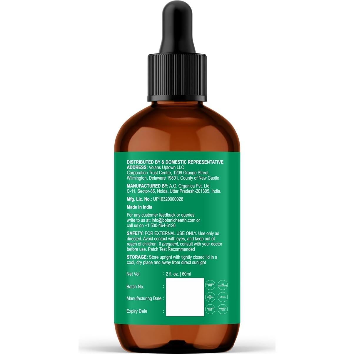 Aceite Hidratante para el Cabello Botanic Hearth 59 ml - Romero y Menta