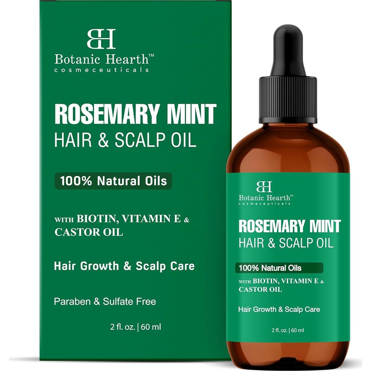 Aceite Hidratante para el Cabello Botanic Hearth 59 ml - Romero y Menta