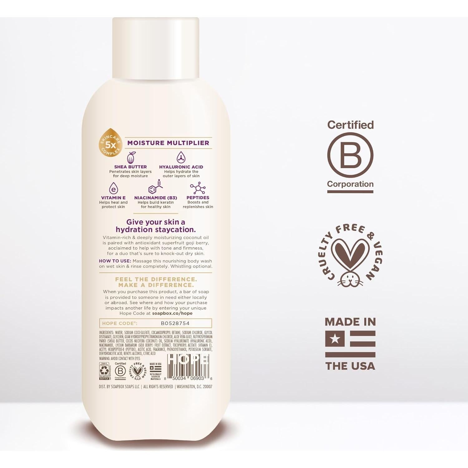 Jabón Líquido Hidratante Soapbox Coco y Baya de Goji Dúo 2x567g