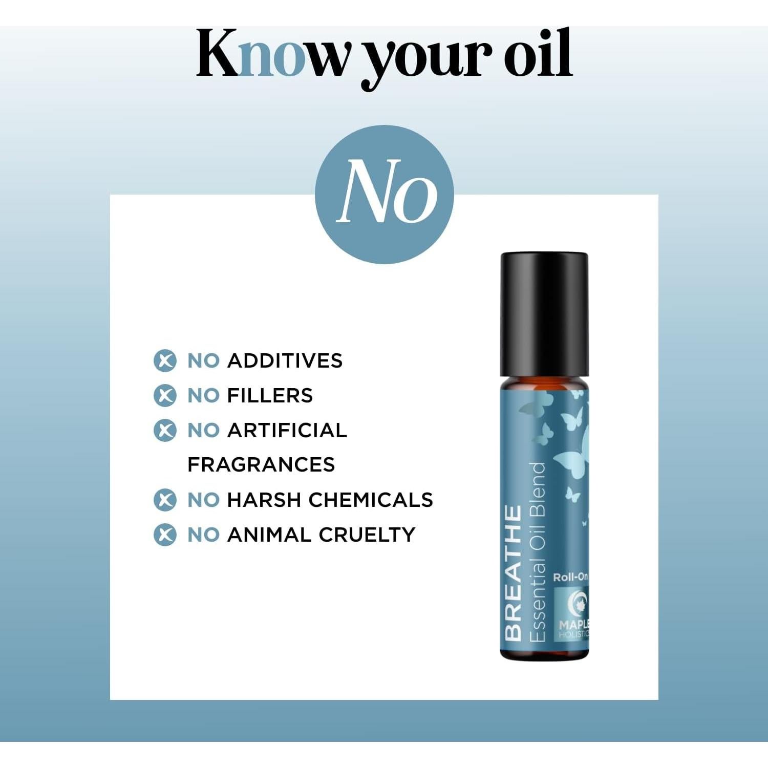 Roll On Aromaterapia Breathe Maple Holistics 9.86 ml Eucalipto Menta