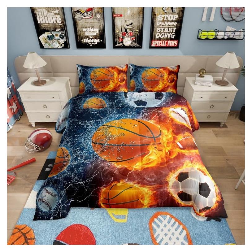 Conjunto de Edredón Deportivo Erosebridal Twin 2 Piezas