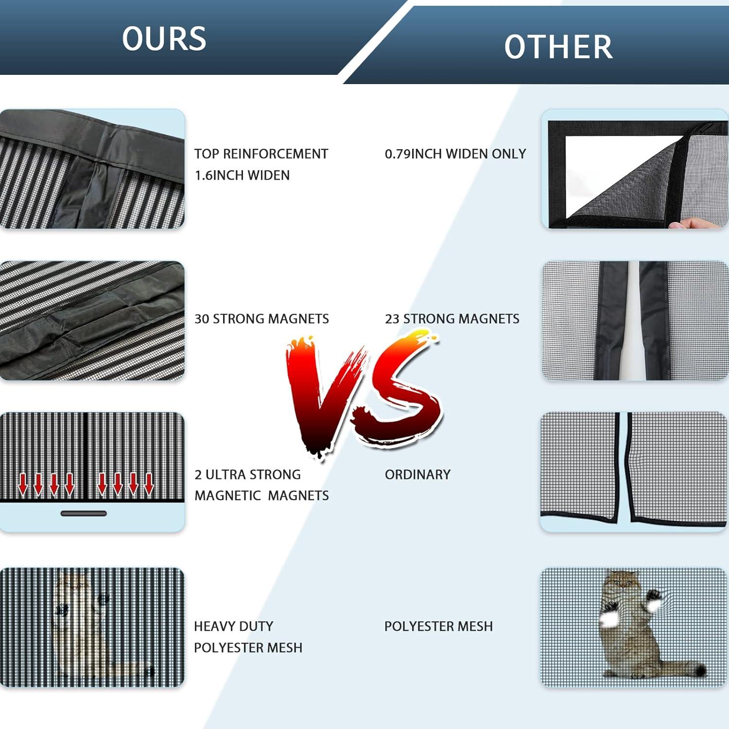 Puerta de Pantalla Magnética YRH 96,5 x 210,8 cm Auto Sellante