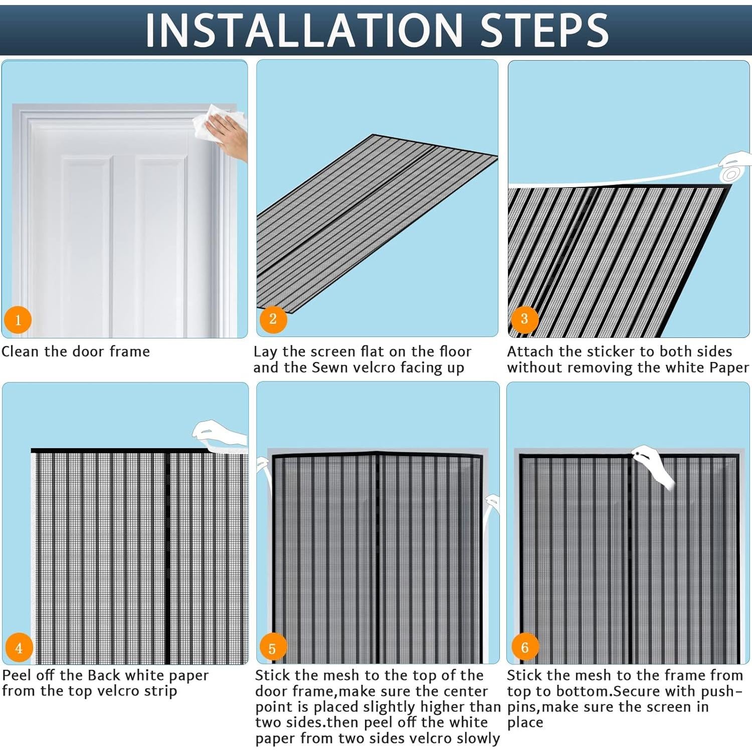 Puerta de Pantalla Magnética YRH 96,5 x 210,8 cm Auto Sellante
