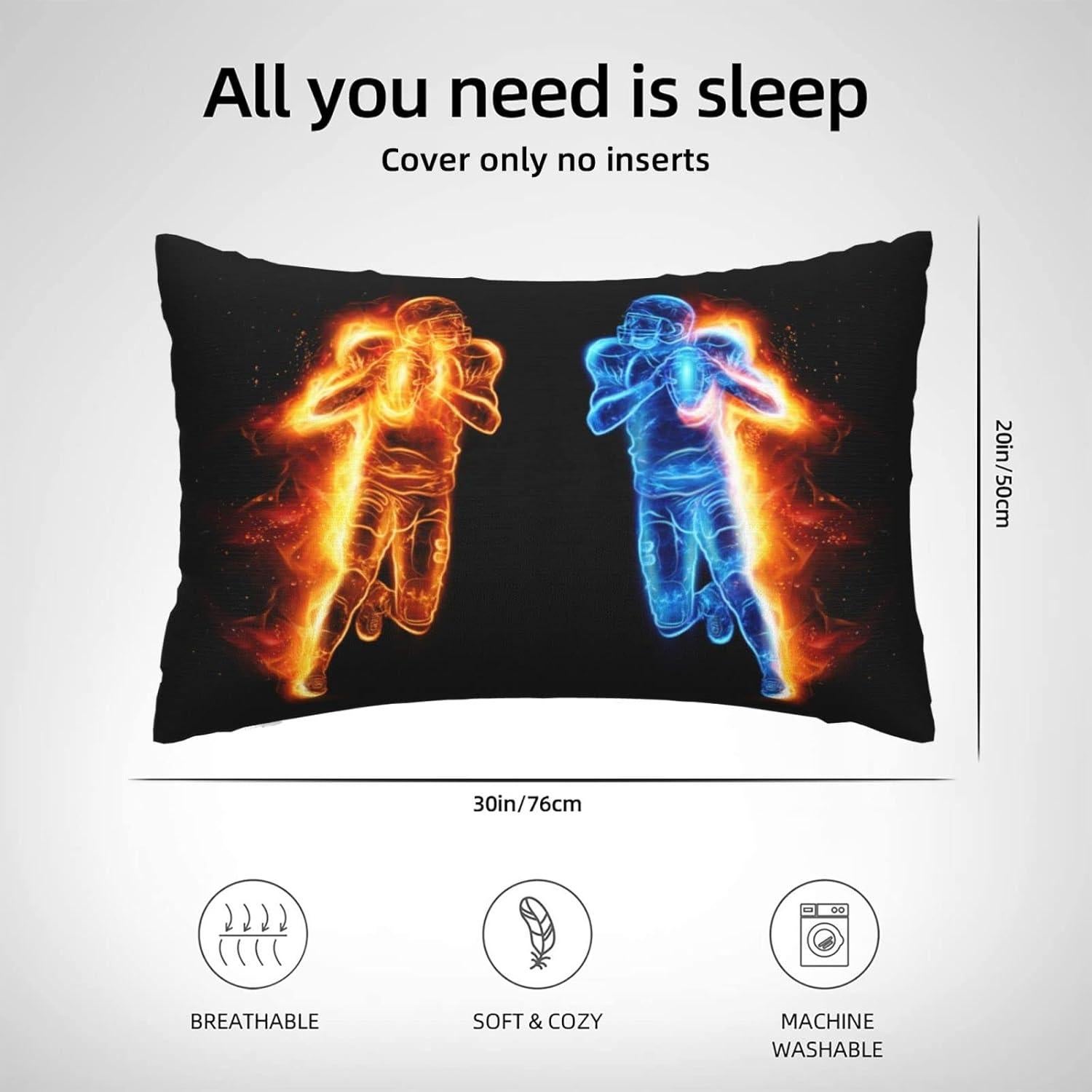 Funda de Almohada Temática de Fútbol SNAPMADE 76x50 cm Doble Cara