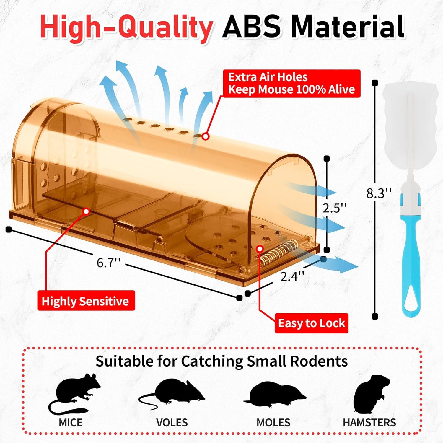 Trampas Humanas para Ratones LULUCATCH 2 Piezas Reutilizables