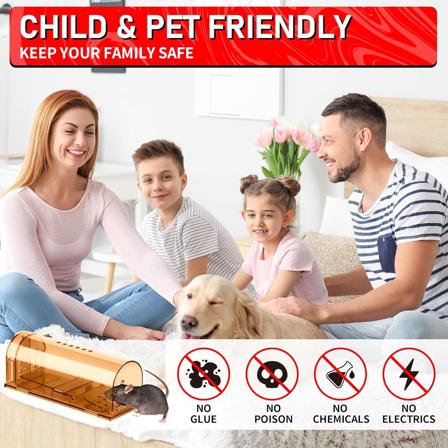 Trampas Humanas para Ratones LULUCATCH 2 Piezas Reutilizables