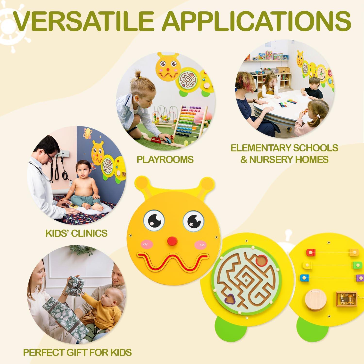 Tablero Ocupado Montessori Monlàurd Oruga 129.5x7.6 cm 6M+