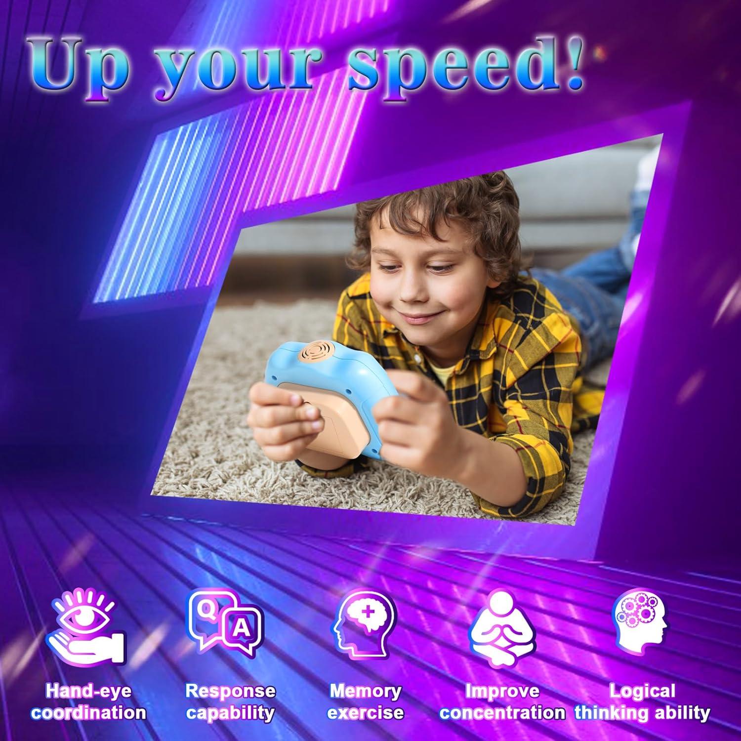 Máquina de Empuje Rápido AOTIBO Juguete Antiestrés Azul