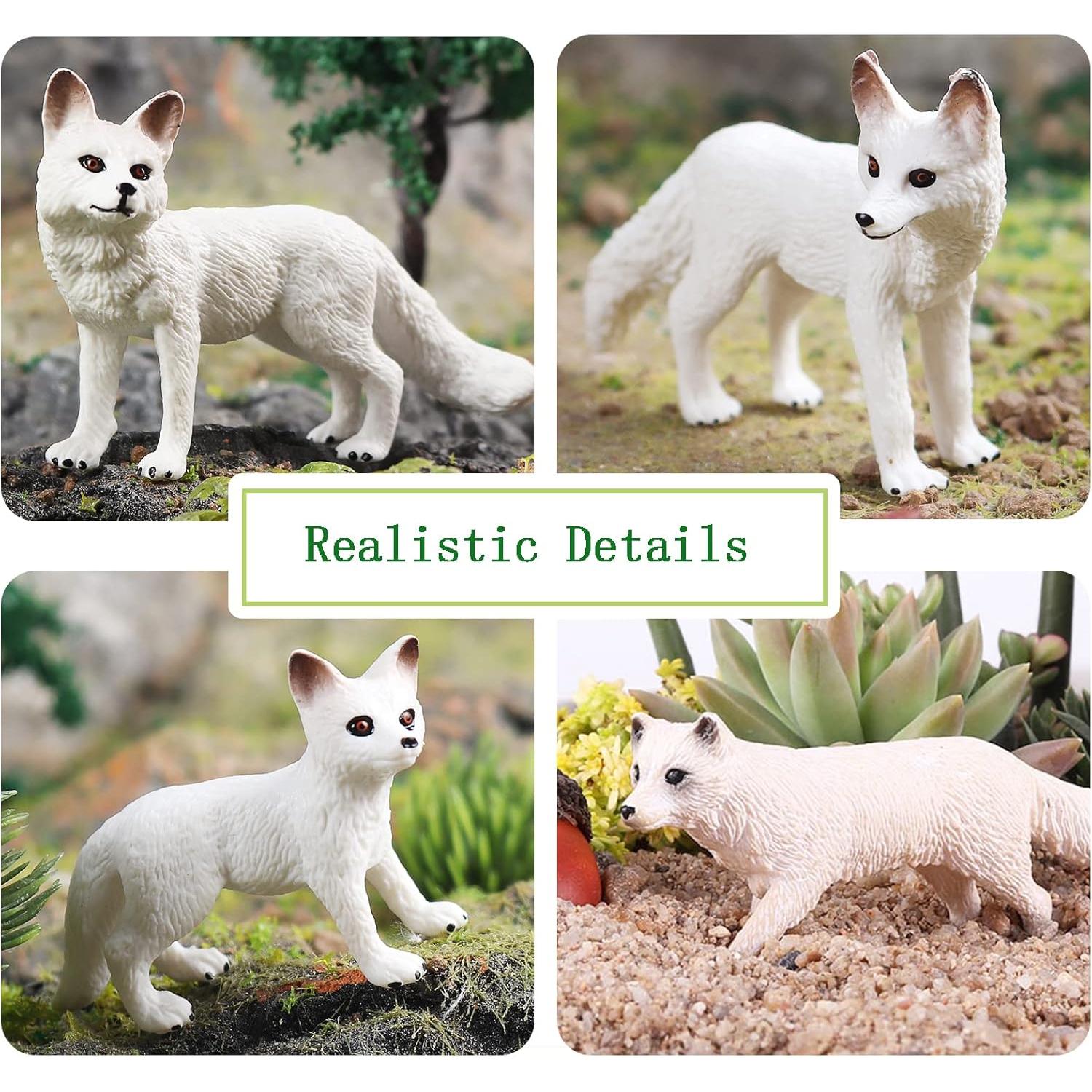 Set de 7 Figuras de Zorro RCOMG - Zorros Rojos y Árticos