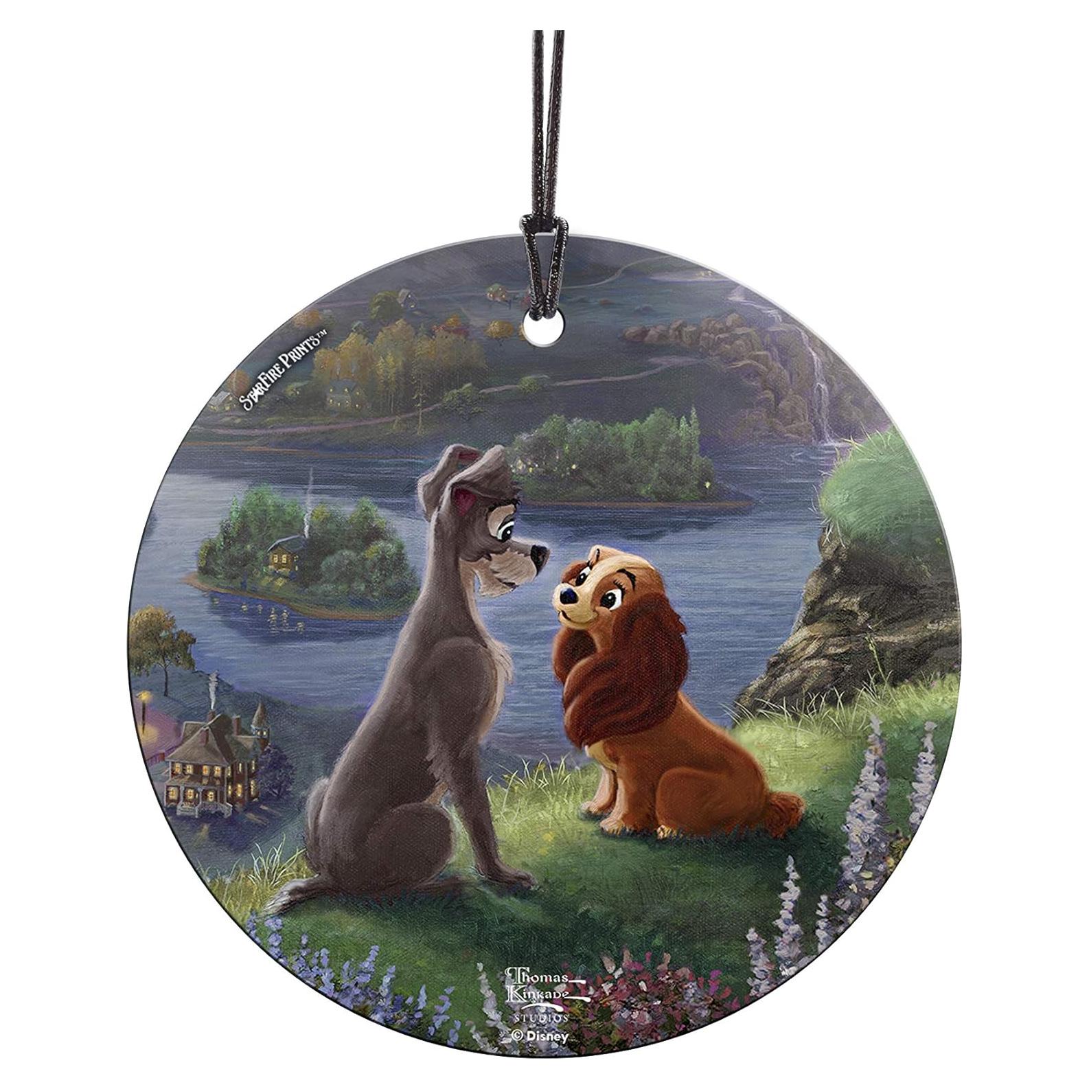 Vidrio Colgante Disney La Dama y el Vagabundo 8.89 cm