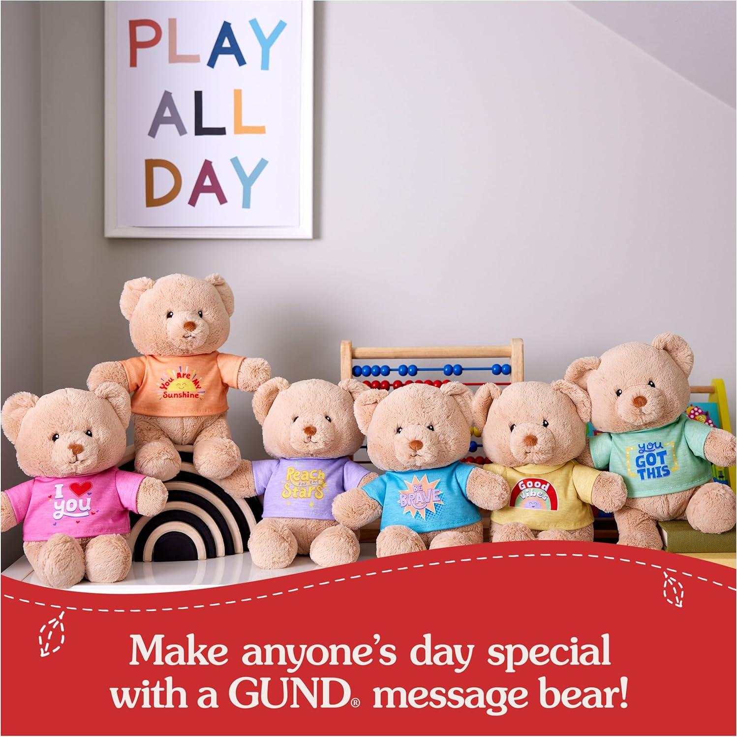 Oso de Peluche GUND 30.48 cm con Mensaje Sostenible Rosa