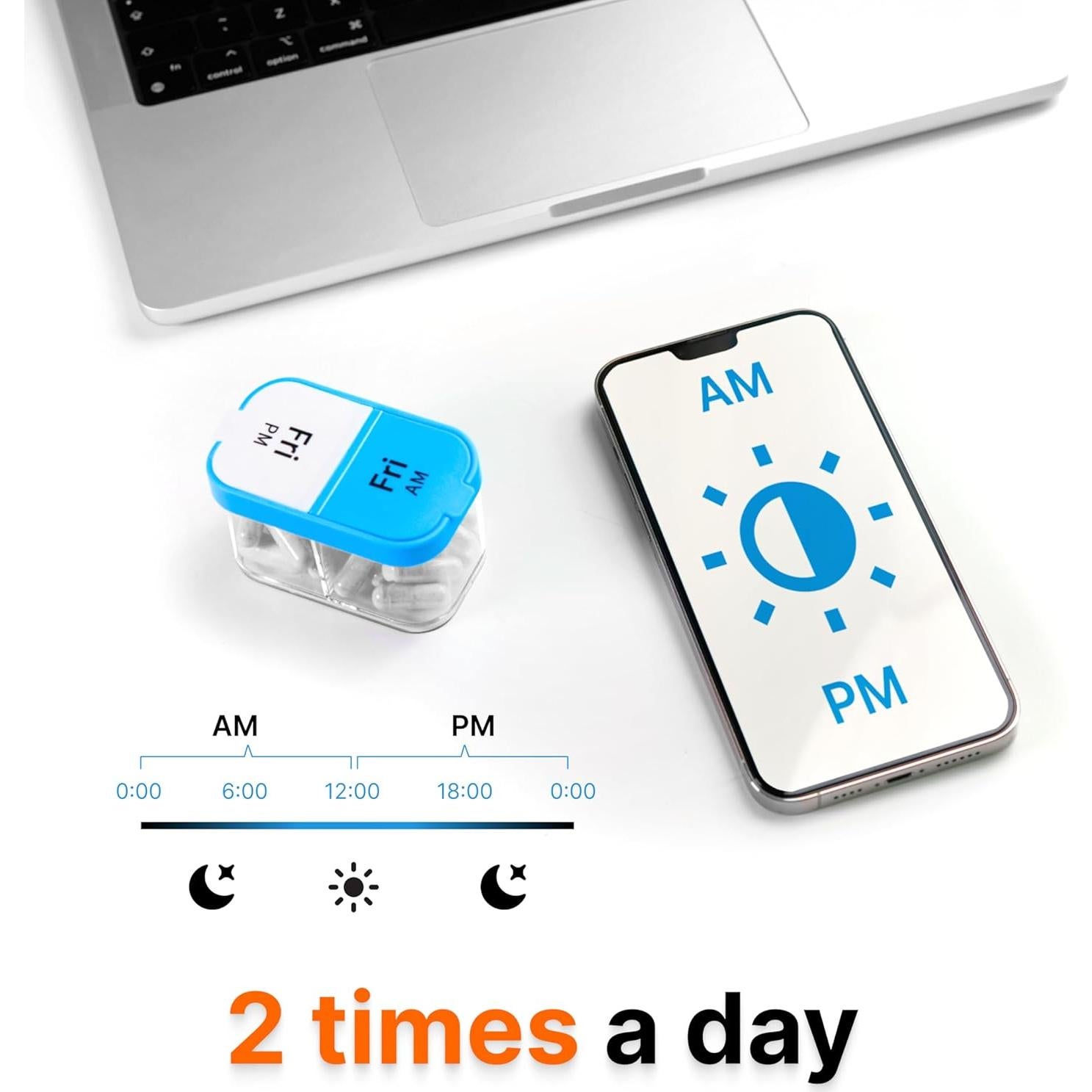 Organizador de Pastillas Semanal XL Bexeen - 2 Veces al Día