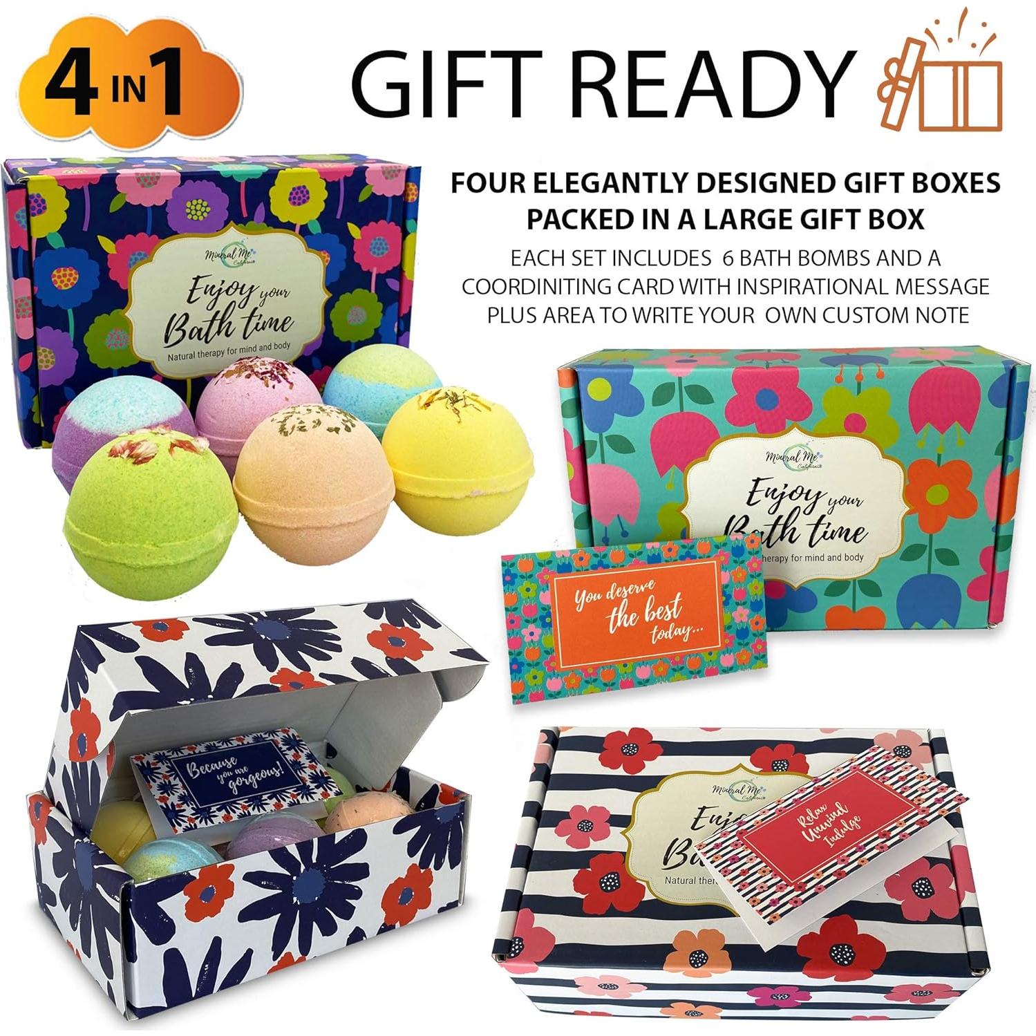 Juego de 24 Bombas de Baño Naturales Mineral Me California