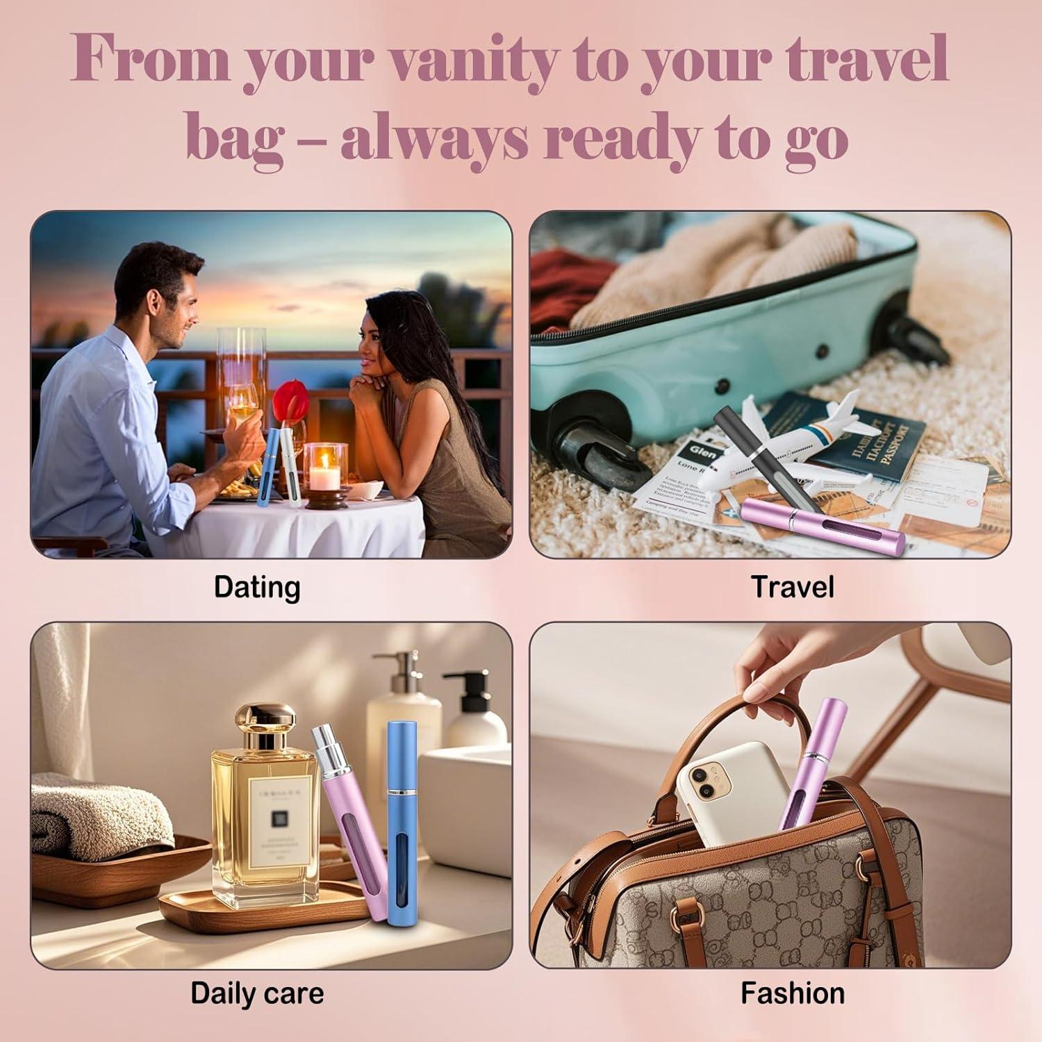 YOCASII 4 Piezas Atomizador de Perfume Reutilizable 8ml