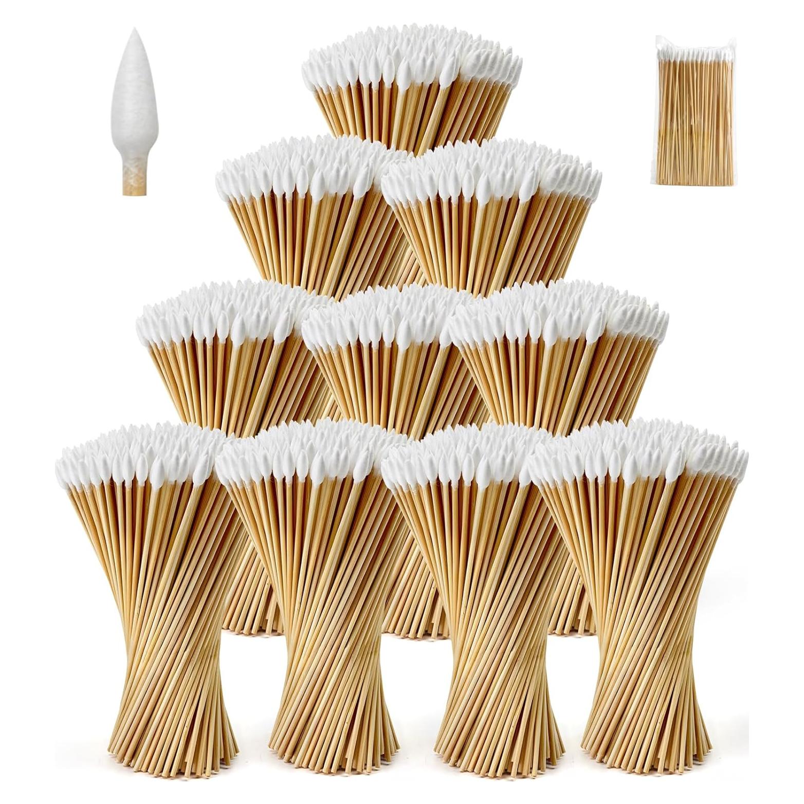 1000 Bastones de Limpieza de Algodón Point-Ring 15.24 cm