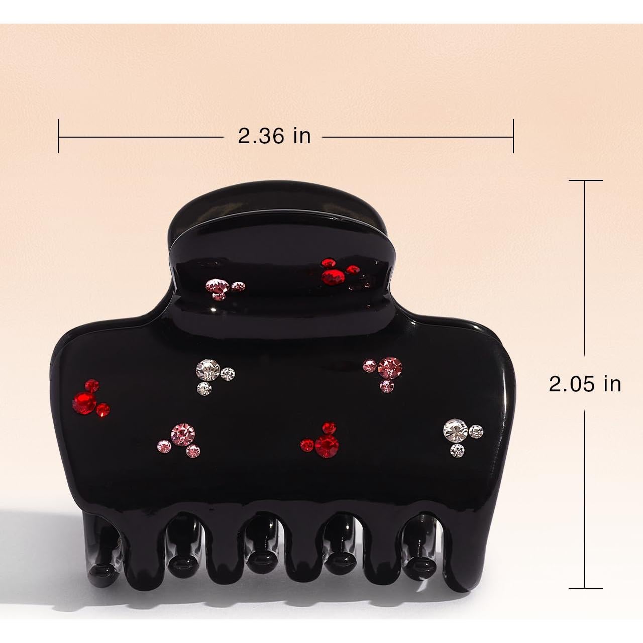 Clip de Garra Kitsch Mickey Minnie con Rhinestones - Negro