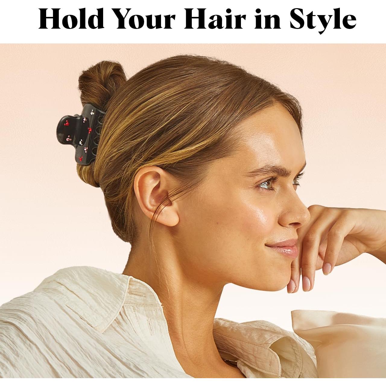 Clip de Garra Kitsch Mickey Minnie con Rhinestones - Negro