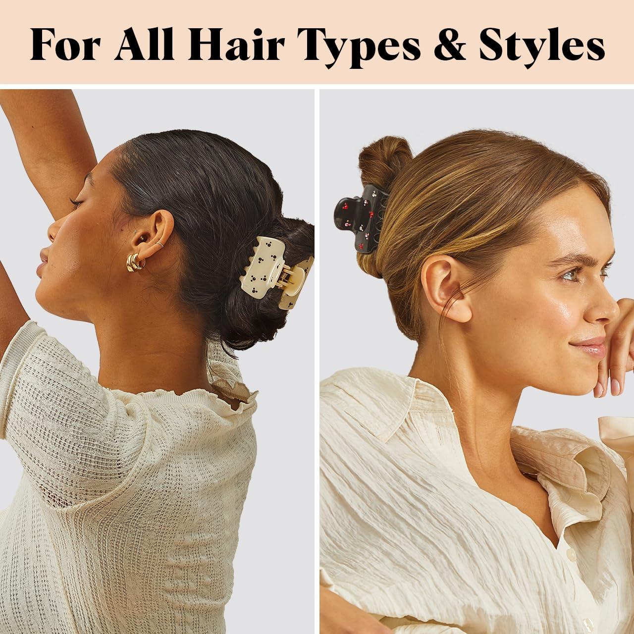 Clip de Garra Kitsch Mickey Minnie con Rhinestones - Negro