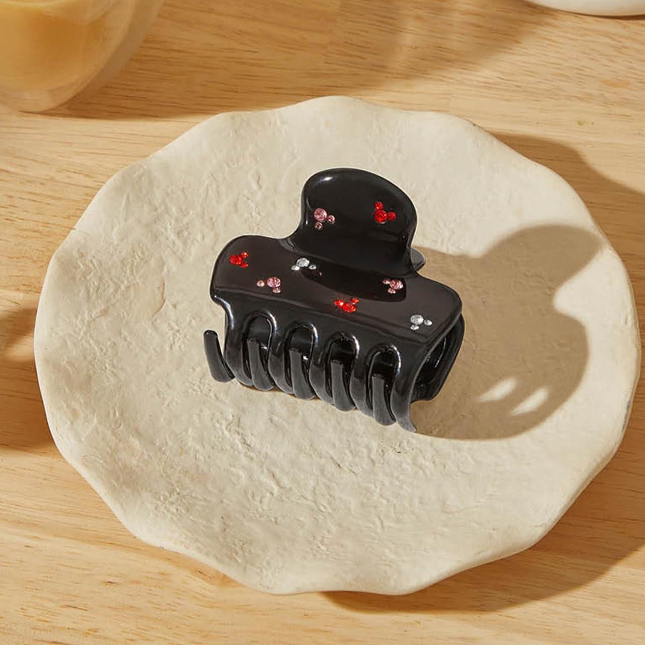 Clip de Garra Kitsch Mickey Minnie con Rhinestones - Negro