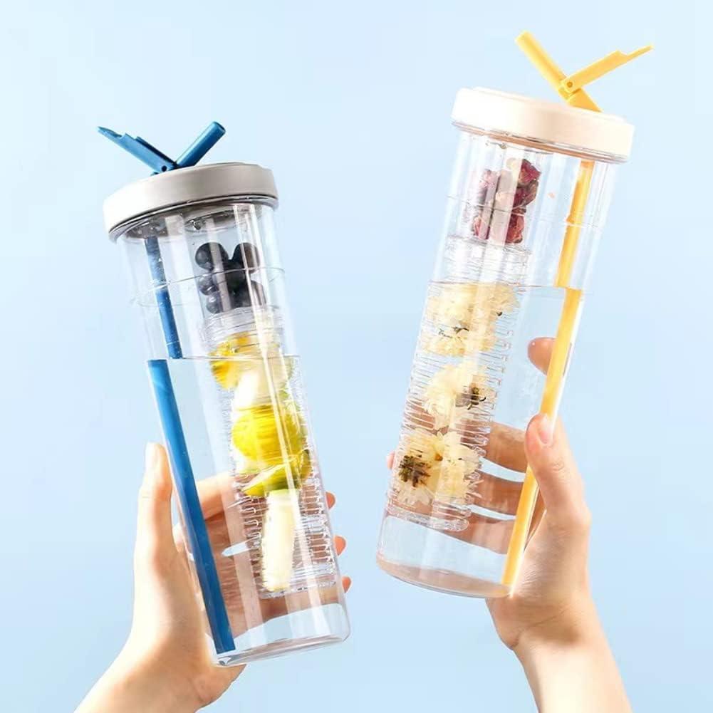 Botella de Agua LFRNZS 0.89L con Infusor de Frutas Azul