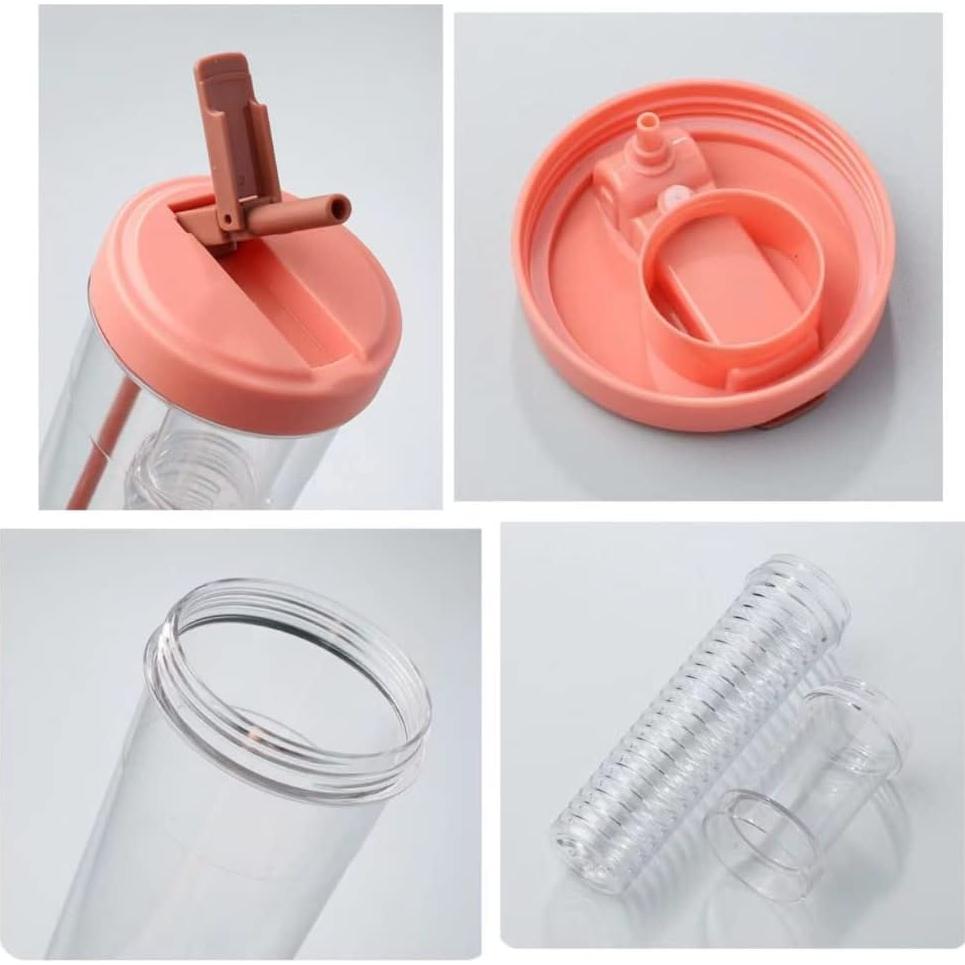 Botella de Agua LFRNZS 0.89L con Infusor de Frutas Azul