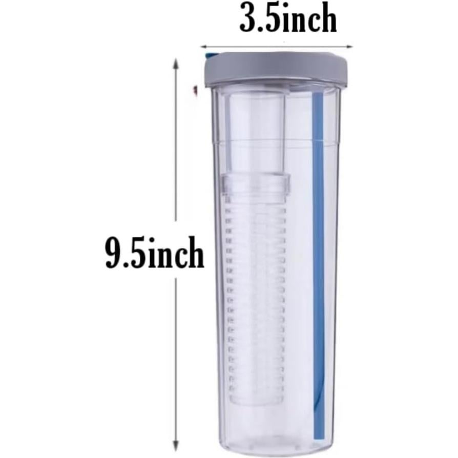 Botella de Agua LFRNZS 0.89L con Infusor de Frutas Azul