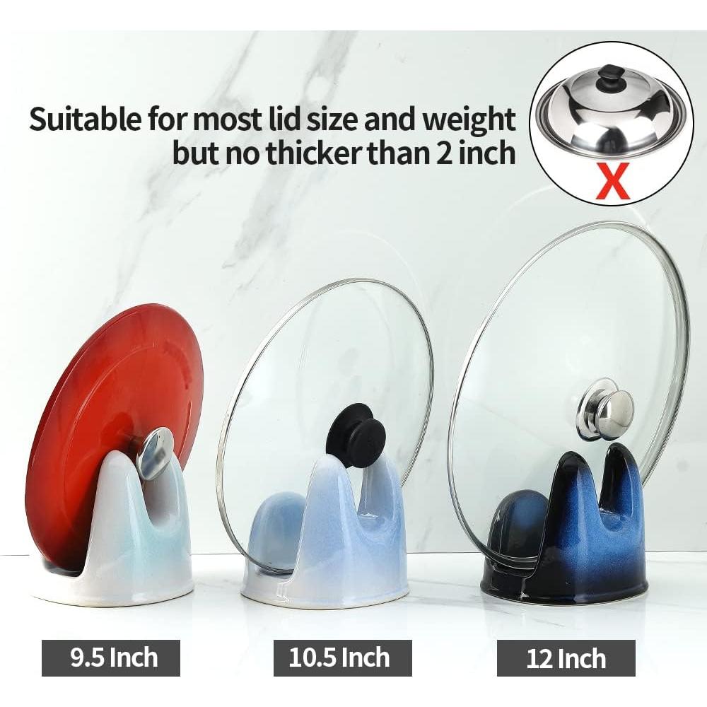 Soporte para Tapa de Olla Nihow Cerámica 14cm Negro y Azul