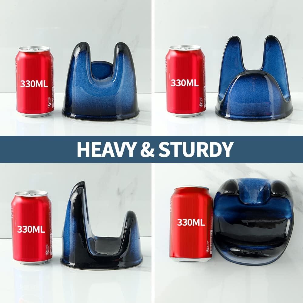 Soporte para Tapa de Olla Nihow Cerámica 14cm Negro y Azul